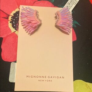 Mignonne Gavigan Pink Ombré Fan Earrings